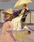 Jacques Emile Blanche Sur La Terrasse painting